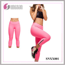 2015 Casual engen Reißverschluss Sport fluoreszierende Leggings (SNXX001)